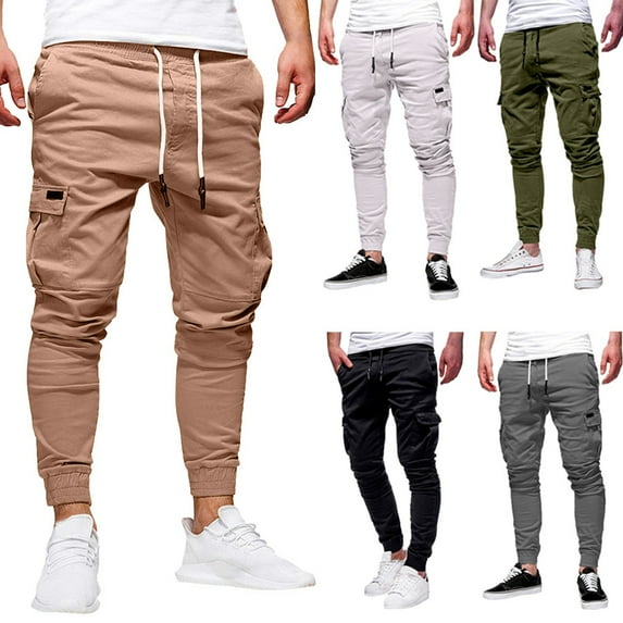 Utoimkio Men's Cargo Pants Lightweight Loose Fit Jogger Pants Casual Outdoor Hiking Pants Cargo Sweatpants with Pockets