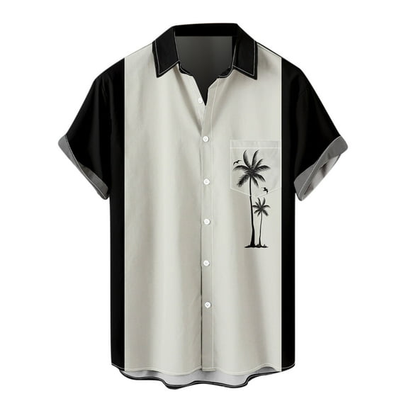 Utoimkio Men's Casual Hawaiian Shirts Short Sleeve Button Down T Shirts Summer Tropical Beach Floral Shirts