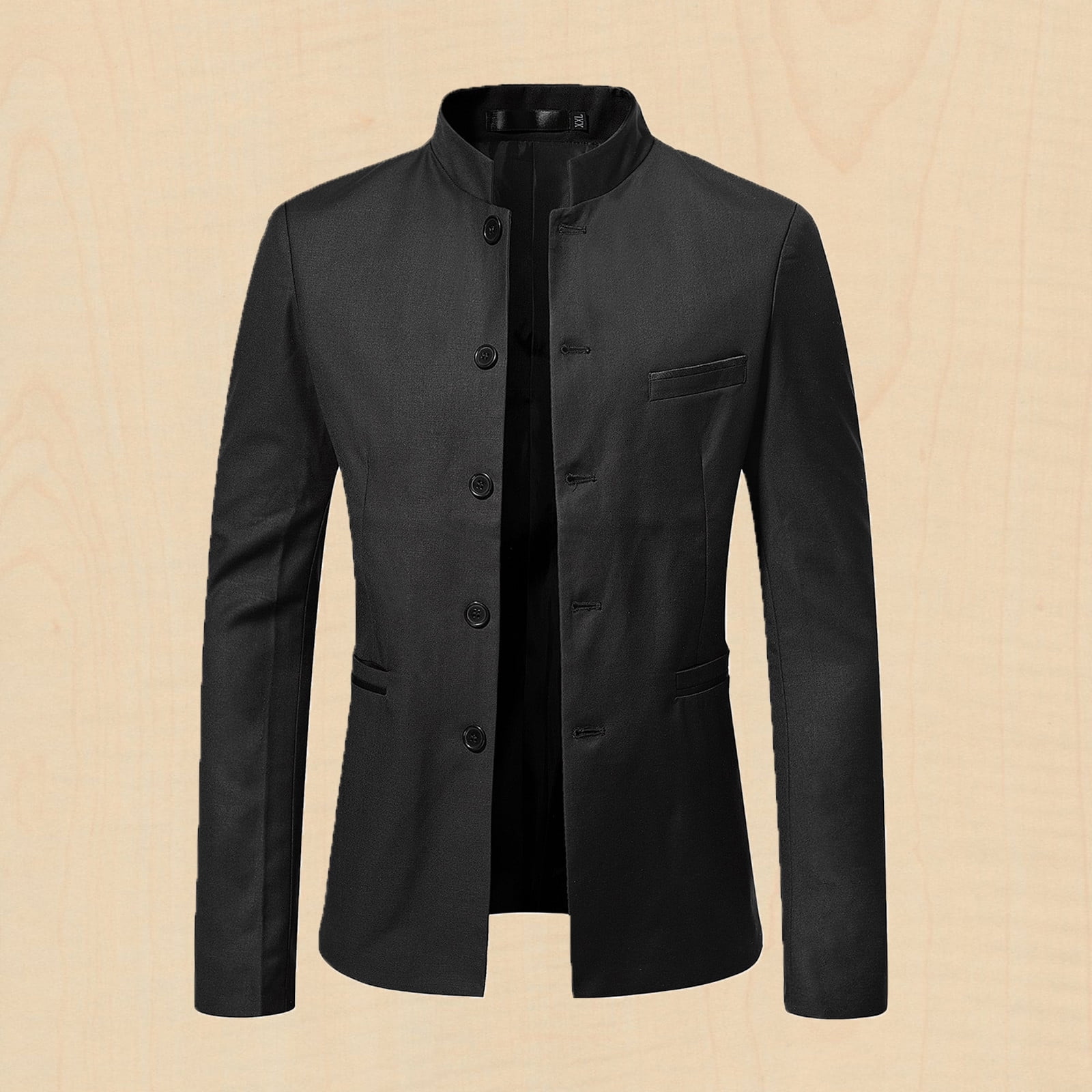 WYWK Men's Slim Fit Blazer — Two-Button Business Casual Jacket For Wedding, Office & Parties