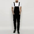 thumbnail image 1 of Utoimkio Men's Denim Bib Overalls Relaxed Fit Sleeveless Denim Jumpsuit for Men Square Collar Straight Leg Jumpsuit Rompers with Pockets, 1 of 9