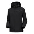 thumbnail image 1 of Utoimkio Men's Lightweight Hooded Windbreaker Thin Long Sleeve Bomber Jackets Casual Loose Fit Fall Winter Outwear Hooded Coats for Men, 1 of 8