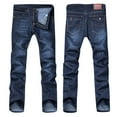 thumbnail image 1 of Utoimkio Men's Relaxed Fit Stretch Jeans Ripped Skinny Denim Pants for Men Straight Leg Comfort Flex Waist Cargo Denim Pants with Pockets, 1 of 9