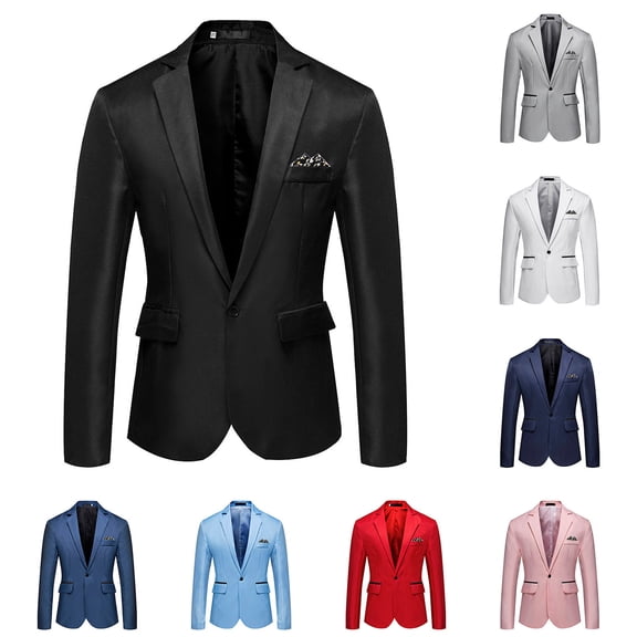 Utoimkio Men's Slim Fit Sport Coats Casual Blazer One Button Business Suit Jacket