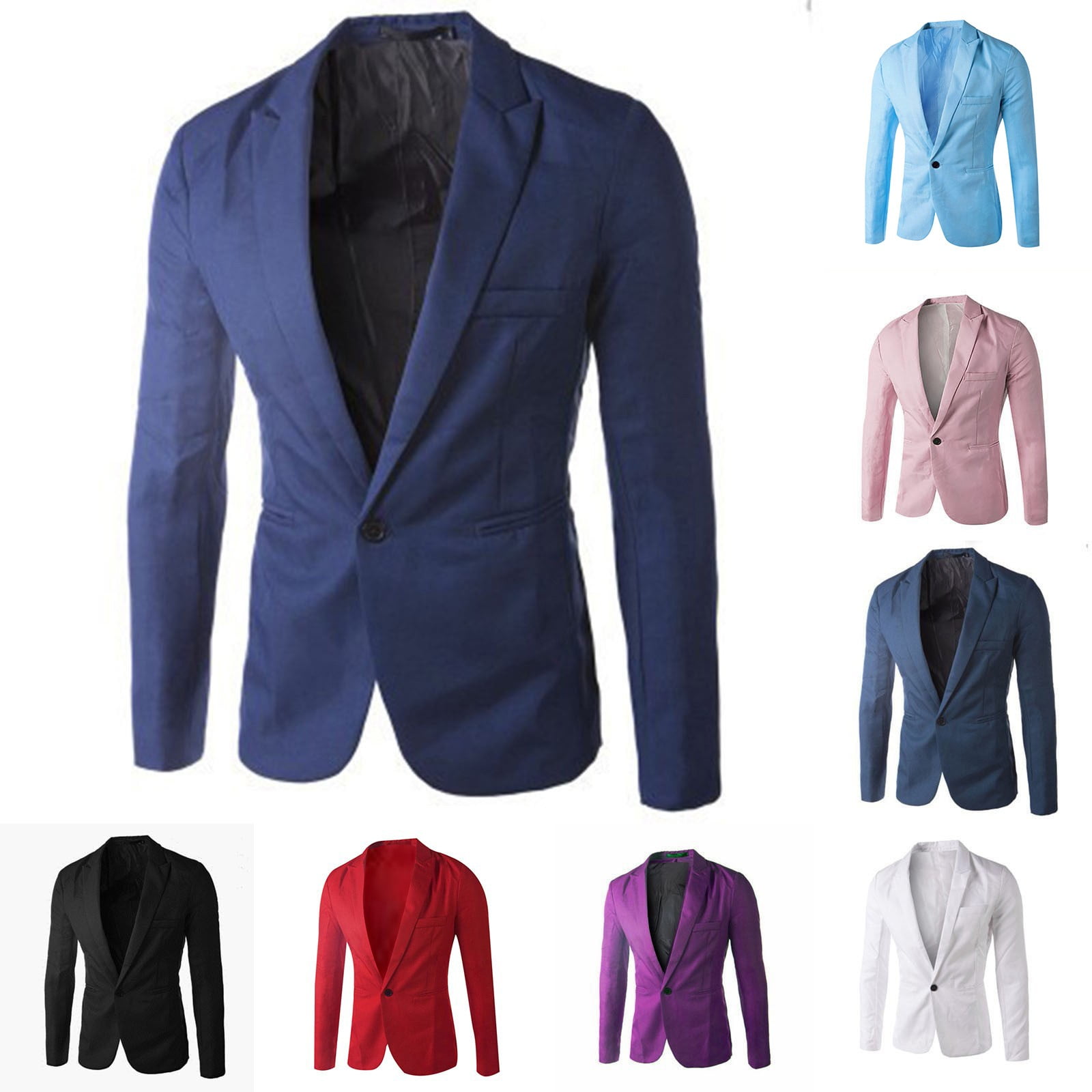 Utoimkio Men's Slim Fit Sport Coats Casual Blazer One Button Business ...