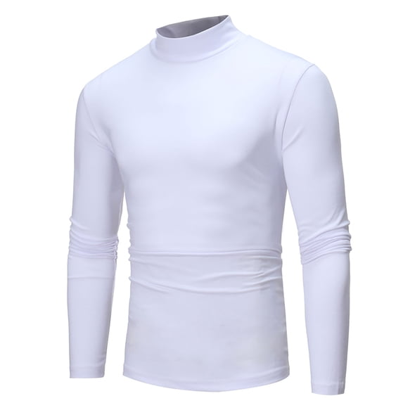 Utoimkio Men's Slim Fit Thermal Mock Turtleneck T-Shirts Long Sleeve Lightweight Pullover Sweater Basic Designed Undershirt Pullover Shirts