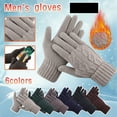 thumbnail image 1 of Utoimkio Men's Winter Knit Full Fingers Gloves Touch Screen Gloves Winter Thicken Warm Gloves, 1 of 5