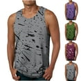 thumbnail image 1 of Utoimkio Men's Workout Tank Tops Quick Dry Sleeveless Gym Muscle Tee Shirts Fitness Bodybuilding Casual Print T-Shirts, 1 of 5