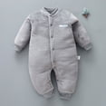 thumbnail image 1 of Utoimkio Newborn Infant Baby Romper Boy Girl Long Sleeve Floral Print One Piece Jumpsuit Winter Fleece Warm Outwear Clothes Pajamas Outfits for Kids 3-18M, 1 of 7