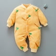 thumbnail image 1 of Utoimkio Newborn Infant Baby Romper Boy Girl Long Sleeve Floral Print One Piece Jumpsuit Winter Fleece Warm Outwear Clothes Pajamas Outfits for Kids 3-18M, 1 of 7