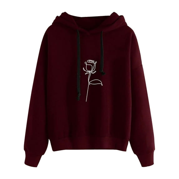 Utoimkio Oversized Graphic Hoodies for Women Plus Size Hoodie Long Sleeve Pullover Sweatshirts for Women Loose Fit Pullover Tops Fall Outfits