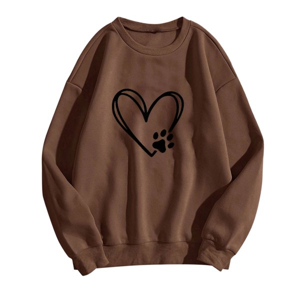 Utoimkio Oversized Graphic Sweatshirts for Women Loose Fit Long Sleeve Drop Shoulder Crewneck Shirt Tops Fall Outfits