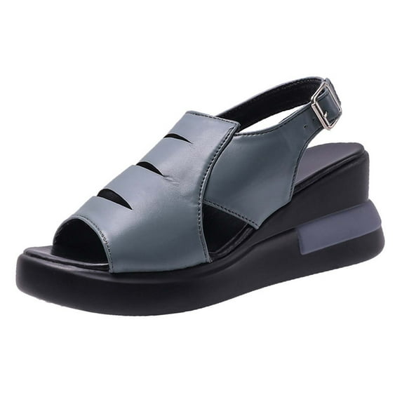 Utoimkio Platform Sandals for Women Plus Size Sandals for Women Dressy Summer Ladies Open Toe Vintage Wedge Platform Shoes