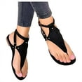 thumbnail image 1 of Utoimkio Platform Sandals for Women Plus Size Summer Ladies Shoes Flat Bottom Roman Flip Flops Casual Women's Sandals, 1 of 4
