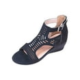 thumbnail image 1 of Utoimkio Platform Sandals for Women Plus Size Women's Cut-out Casual Slippers Wedge Heel Shoes Buckle Comfortable Sandals, 1 of 6