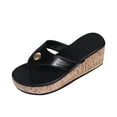 thumbnail image 1 of Utoimkio Platform Sandals for Women Summer Sloping Heel Women's Shoes Summer Casual Toe Sandals Clip Toe Slippers, 1 of 5