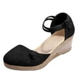thumbnail image 1 of Utoimkio Platform Sandals for Women Summer Summer Ladies Shoes Platform Wedge Heel Closed Toe Sandals Casual Women's Sandals, 1 of 7