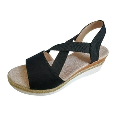 Utoimkio Platform Sandals for Women Summer Women's Strap Fish Mouth Slippers Sloping Heel Casual Sandals