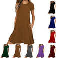 thumbnail image 1 of Utoimkio Short Sleeve Nightgowns for Women Summer Crewneck Pajamas Dress Soft Comfy Lounge Sleepwear Size S-XXL, 1 of 8