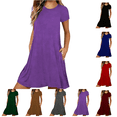 thumbnail image 1 of Utoimkio Short Sleeve Nightgowns for Women Summer Crewneck Pajamas Dress Soft Comfy Lounge Sleepwear Size S-XXL, 1 of 8
