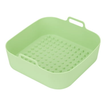 Utoimkio Silicone Air Fryer Liner 8inch Reusable Air Fryer Silicone Basket Heat Resistant Easy Cleaning Air fryers Silicone Pot Square for Air Fryer Oven Accessories