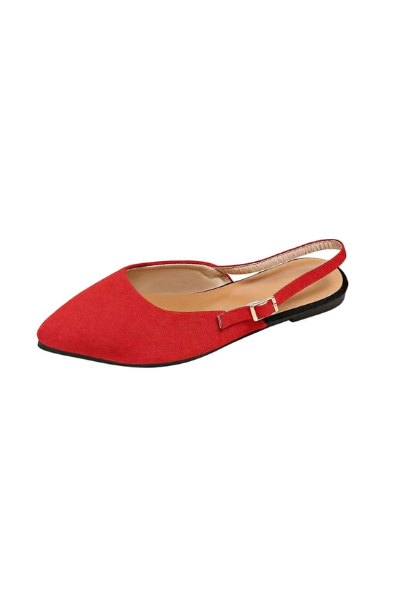 Slingback Flats for Women Pointed Toe Office Work Dressy Ballet Flats Comfortable Closed Toe Business Casual Flat Dress Shoes