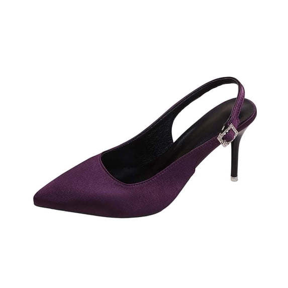 Utoimkio Slingback High Heels Pumps Elegant Dressy Heels for Women Closed Toe Pointy High Heels Wedding Bride Prom Party Evening Shoes