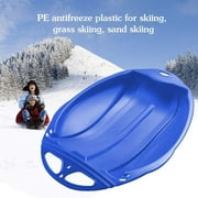 Utoimkio Snow Sled Board, 18.9*16.5" Small Outdoor Winter Plastic Skiing Boards Snow Grass Sand Board Ski Pad Snowboard Sled Luge for Kids