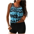 thumbnail image 1 of Utoimkio Tankini Swimsuits for Women Plus Two Piece Bandeau Swimsuits for Women Loose Fit Swim Tank Top with Shorts, 1 of 9