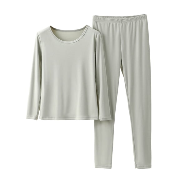 Utoimkio Thermal Underwear for Women Long Sleeve Warm Pullover Tops and Bottom Thermals Sets Fall Winter Home Loungewear Soft Comfy Sleepwear Set