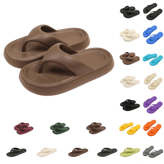Utoimkio Thong Flip Flops House Slippers for Women and Men,Unisex Bath Slippers Flat Sandals for Women Wide Width Summer Casual Daily Walking Shoes