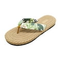 thumbnail image 1 of Utoimkio Thong Flip Flops Sandals for Women Summer Casual Beach Flat Sandals for Women Wide Width Summer Casual Walking Shoes, 1 of 5