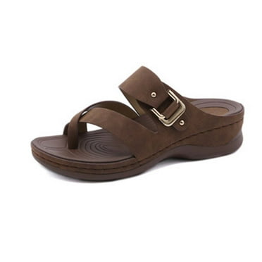 Utoimkio Thong Flip Flops Sandals for Women Summer Casual Orthopedic Wedge Sandals for Women Slip On Summer Casual Walking Shoes