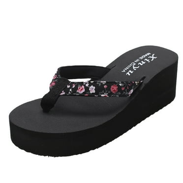 Utoimkio Thong Flip Flops Sandals for Women Summer Casual Platform Wedge Sandals for Women Slip On Summer Casual Walking Shoes