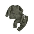 thumbnail image 1 of Utoimkio Toddler Baby Boy Girl Fall Clothes Infant Outfit Cute Print Long Sleeve Pullover Sweatshirts and Jogger Pants Set, 1 of 9