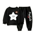 thumbnail image 1 of Utoimkio Toddler Baby Boy Girls Cute Print Fall Outfits Long Sleeve Sweatshirt & Jogger Pants Set 2Pcs Fall Winter Clothes, 1 of 4