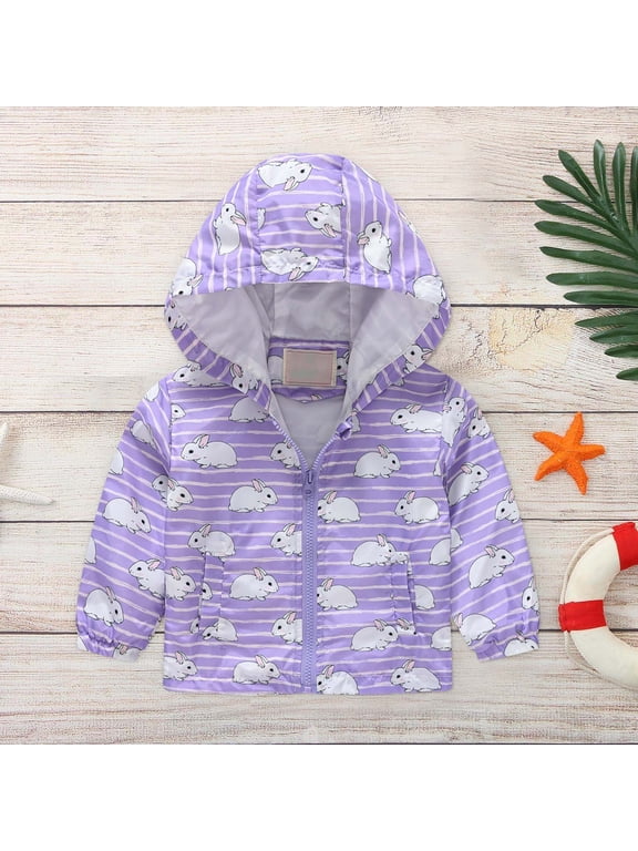 Toddler Baby Boys Girls Hooded Jackets Spring Fall Floral Print Coat Lightweight Windproof Outwear Kids Zipper Up Hooded Jackets for Kids 2-8 Years