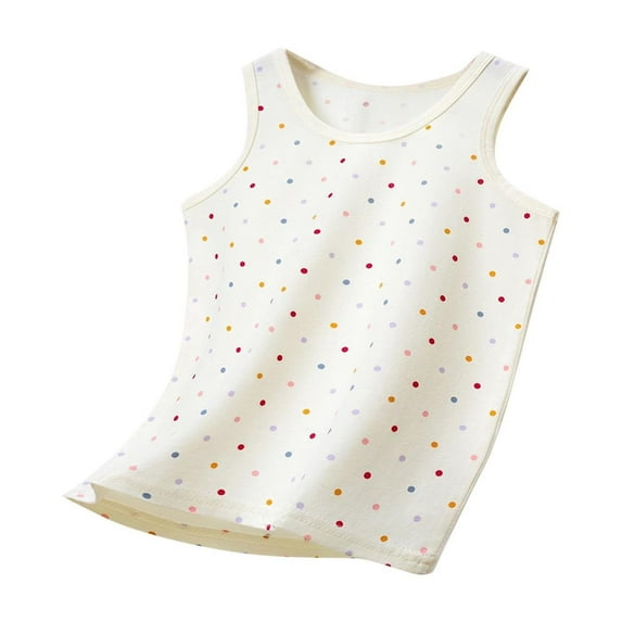 Utoimkio Toddler Baby Boys Girls Solid Tank Tops Cotton T-Shirts Home Undershirts Summer Sleeveless Vest Size 2-14T