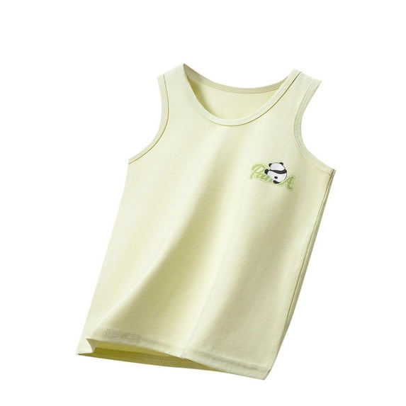 Utoimkio Toddler Baby Boys Girls Solid Undershirts Cotton Tank Tops Summer Sleeveless Vest Size 2-14T