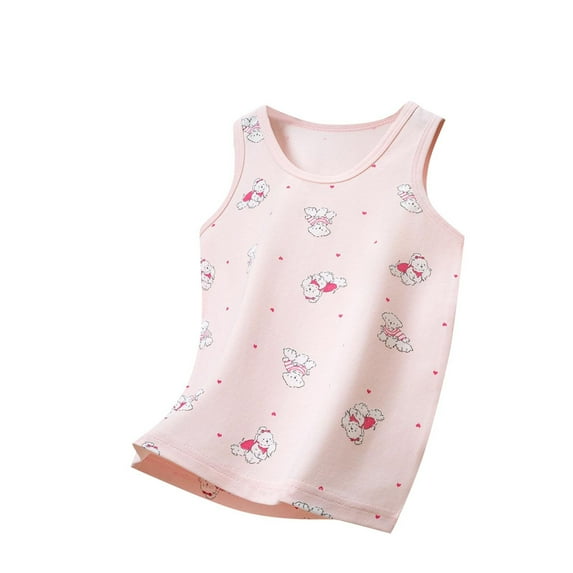 Utoimkio Toddler Baby Boys Girls Solid Undershirts Cotton Tank Tops Summer Sleeveless Vest Size 2-14T