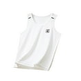 thumbnail image 1 of Utoimkio Toddler Baby Boys Girls Solid Undershirts Cotton Tank Tops Summer Sleeveless Vest Size 3-14T, 1 of 4