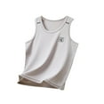 thumbnail image 1 of Utoimkio Toddler Baby Boys Girls Solid Undershirts Cotton Tank Tops Summer Sleeveless Vest Size 3-14T, 1 of 4