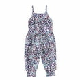 thumbnail image 1 of Utoimkio Toddler Baby Girl Cute Summer Jumpsuit One Piece Sleeveless Backless Harem Strap Romper Jumpsuit with Pockets Summer Outfit Clothes Size 1-6Y, 1 of 9