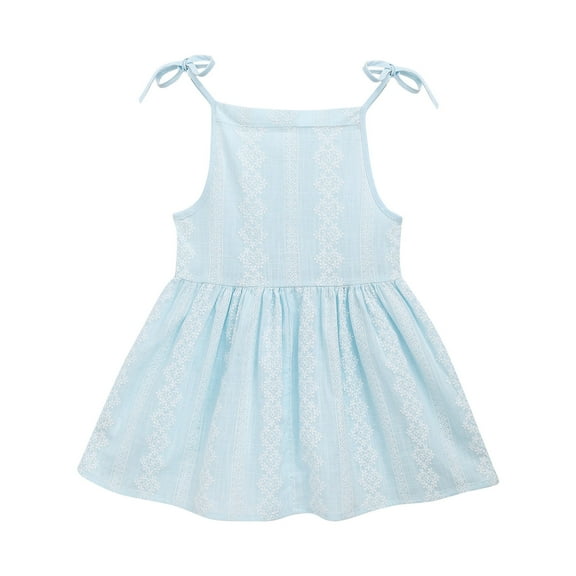 Utoimkio Toddler Baby Girls Summer Dress Clothes Floral Ruffle Strap Dress Backless Princess Sundress Playwear Outfits for Girls