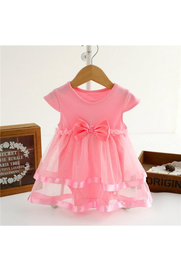 Toddler Baby Girls Tutu Dress Infant Lace Sleeveless Princess Dress Tulle Sundress Soft Fluffy Bubble Party Formal Dress Birthday Outfits