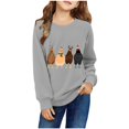 thumbnail image 1 of Utoimkio Toddler Boy Girls Christmas Crewneck Sweatshirts Long Sleeve Shirts Cute Print Pullover Sweatshirts Tee Tops Little Boy Girls Fall Winter Clothes for Kids, 1 of 5