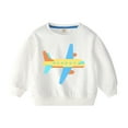 thumbnail image 1 of Utoimkio Toddler Boy Girls Cotton Crewneck Sweatshirts Long Sleeve Shirts Cute Print Pullover Sweatshirts Tee Tops Little Boy Girls Fall Winter Clothes for Kids 2-10 Years, 1 of 3