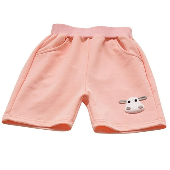 Utoimkio Toddler Boy Girls Cotton Pull On Shorts Summer Casual Loose Shorts Elastic Waisted Loungewear Size 2-12T