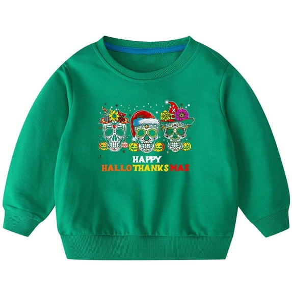 Utoimkio Toddler Boy Girls Cotton Pullover Sweatshirts Long Sleeve Shirts Cute Print Crewneck Sweatshirts Tee Tops Little Boy Girls Fall Winter Clothes for Kids