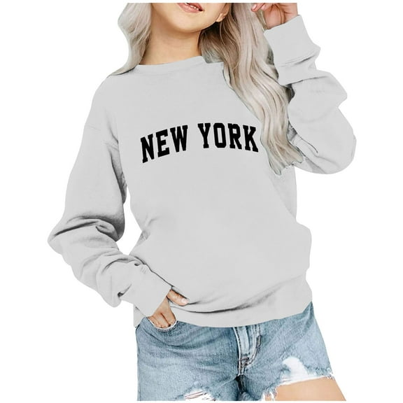 Utoimkio Toddler Boy Girls Crewneck Sweatshirts Long Sleeve Shirts Cute Print Pullover Sweatshirts Tee Tops Little Boy Girls Fall Winter Clothes for Kids 1-12 Years
