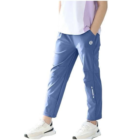 Utoimkio Toddler Boy Girls Pull On Cargo Pants Casual Loose Straight Leg Lounge Pants Size 3-14T